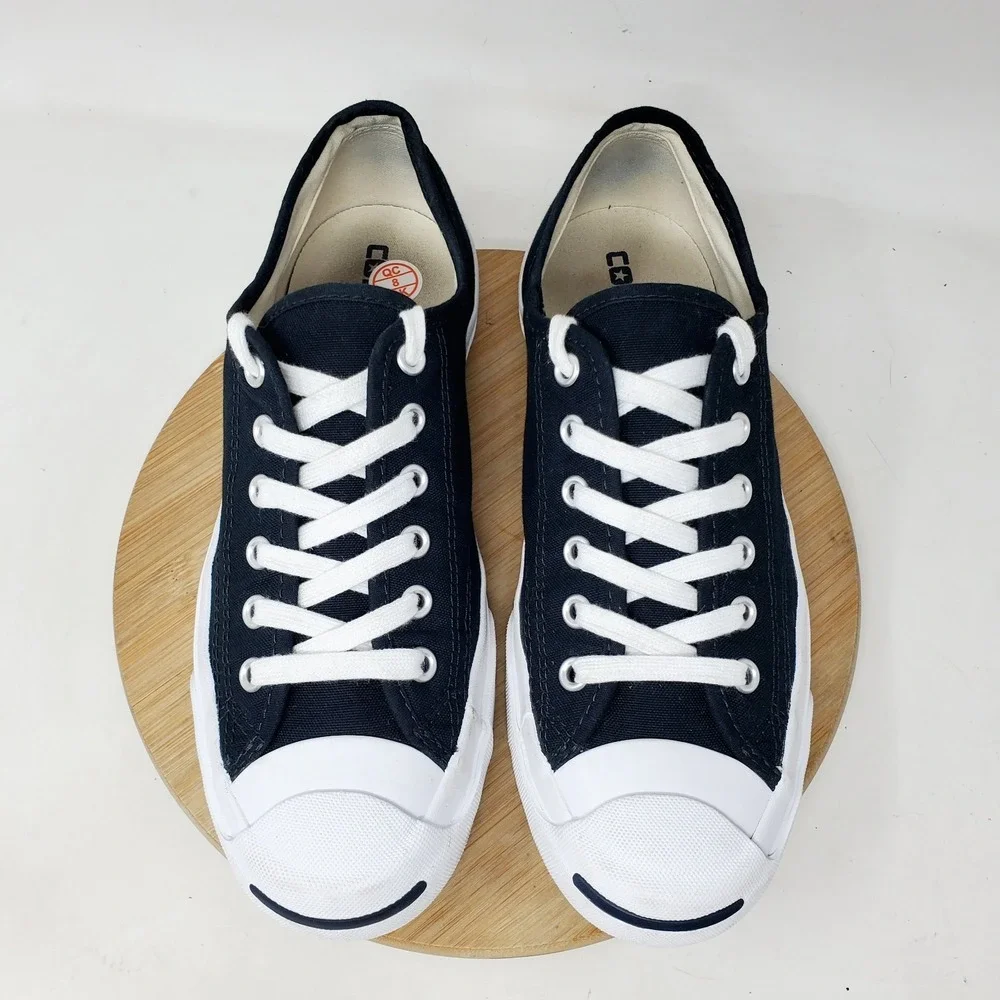 Converse Jack Purcell Shoes Womens 8 Black Lace Up Low Retro Sneaker - Picture 4 of 13